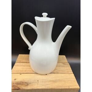 Vtg HALL Ernest Sohn Coffee/Tea Serving Pot Decanter - White